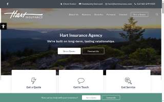 Hart Insurance Agency website
