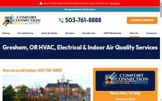 Comfort Connection website