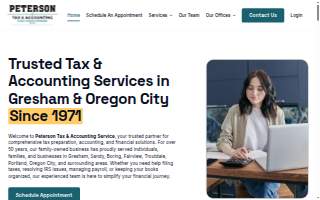 Peterson Tax & Accounting Service website