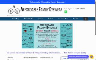 Affordable Family Eyewear website