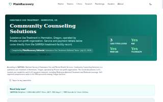 Community Counseling Solutions - Substance Abuse Treatment website