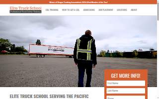 Elite Truck School website