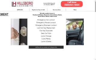 Hillsboro locksmith LLC website
