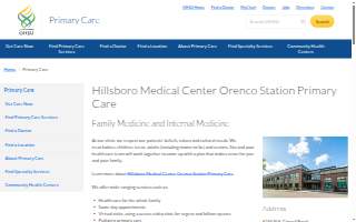 Hillsboro Medical Center Orenco Station Primary Care website