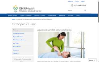 Hillsboro Medical Center Orthopedic Clinic website