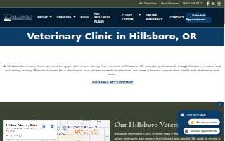Hillsboro Veterinary Clinic website