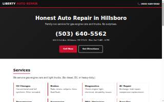 Liberty Auto Repair & Services website