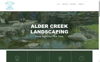 Alder Creek Landscaping website