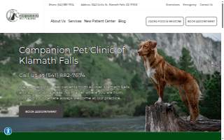 Companion Pet Clinic website