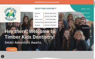 Timber Kids Dentistry - Klamath Falls website