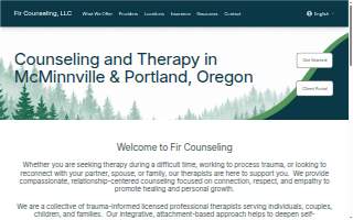 Fir Counseling, LLC website
