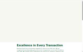 Peninsula Truck Lines, Inc. website