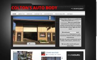 Colton's Auto Body website