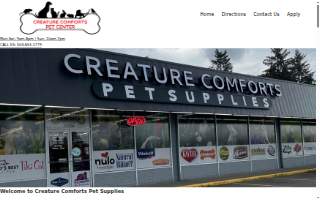 Creature Comforts Pet Supplies website