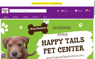 Happy Tails Pet Center website