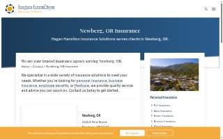 Hagan Hamilton Insurance Solutions Newberg website