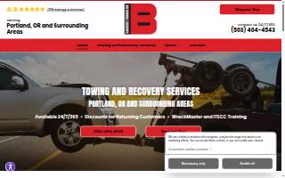 Barber's Towing, Inc. website