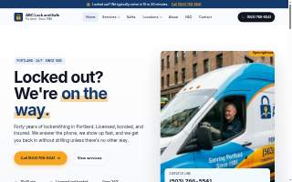 ABC Lock & Safe website