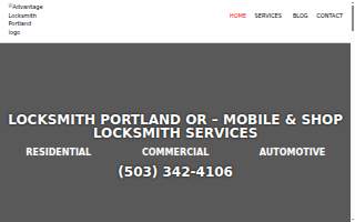 Advantage Locksmith Portland website
