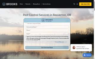 Brooks Pest Control of Portland website