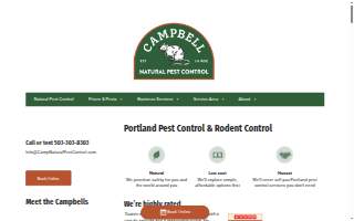 Campbell Natural Pest Control website