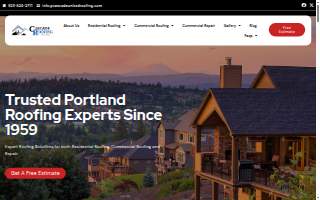 Cascade Roofing Portland website