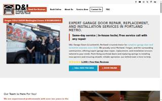 D&L Garage Doors & Locksmith website