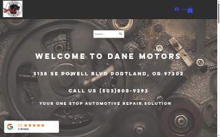 Dane Motors Automotive Repair website