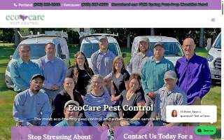 EcoCare Pest Control website