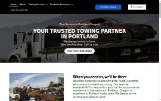 Flash Towing PDX website