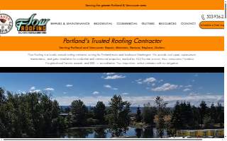 Flow Roofing website