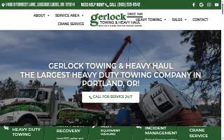 Gerlock Towing & Heavy Haul - Heavy Duty & Semi Tractor Trailer Towing website