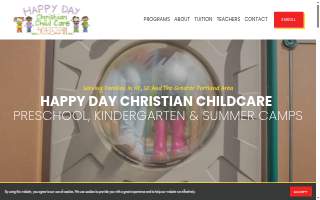 Happy Day Christian Child Care website