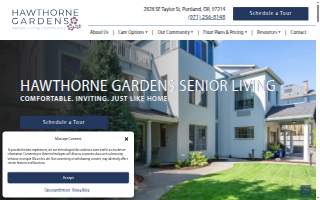 Hawthorne Gardens Senior Living Community website
