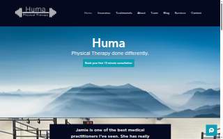 Huma Physical Therapy website