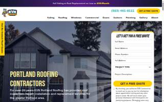 KVN Portland Roofing website