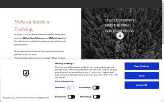 McKean Smith LLC website