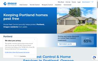 Moxie Pest Control of Portland website