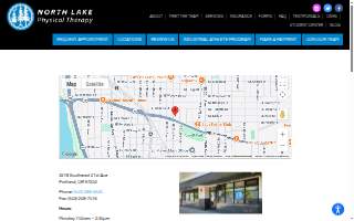 North Lake Physical Therapy website