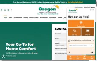 Oregon Heating & Air Conditioning, LLC website