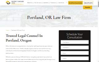 Pacific Cascade Legal website