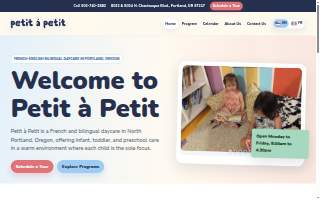 Petit à Petit Daycare website