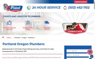 Pilot Plumbing and Drain website