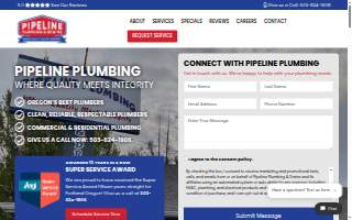 Pipeline Plumbing & Drains website