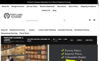 Portland Flooring & Carpet website