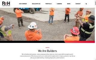 R&H Construction website