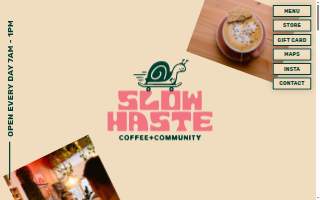 Slow Haste Coffee website