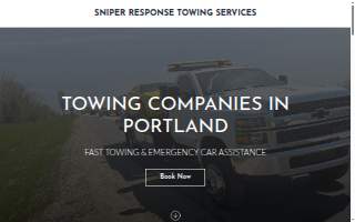 Sniper Response Towing Services website