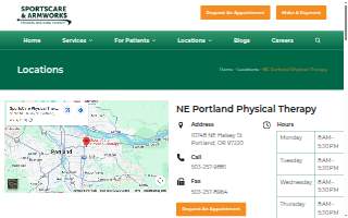 SportsCare Physical Therapy website