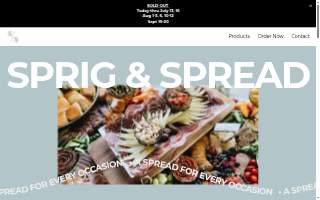 Sprig & Spread website